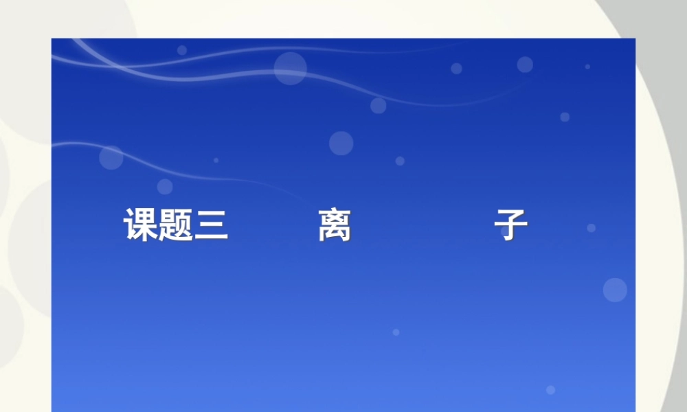 初中化学(离子)课件