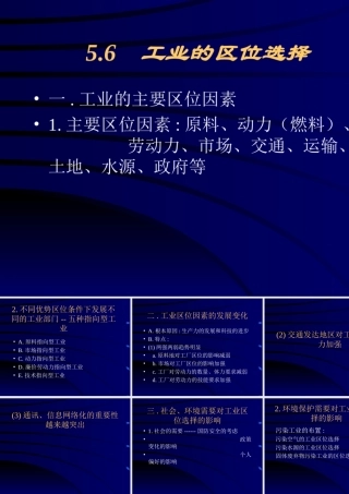 初中中国地理部分 工业活动的区位选择 课件