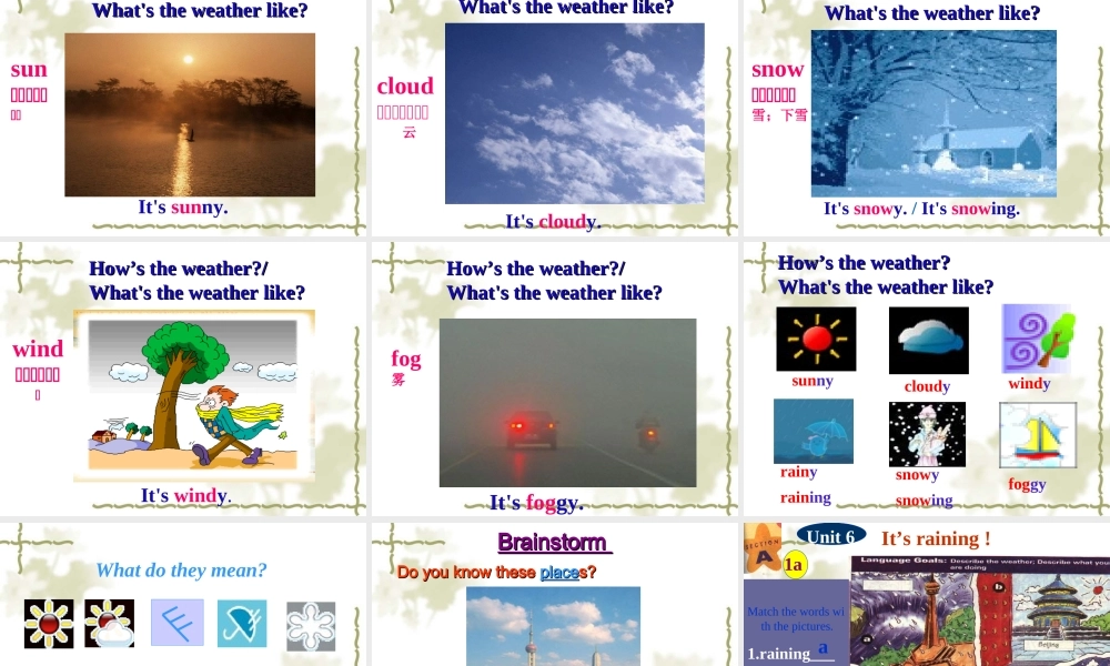 七年英语下册Unit6课件新课标人教版 课件