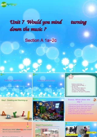 八年级英语下册 Unit 7 Would you mind turning down the music课件 人教新目标版 课件