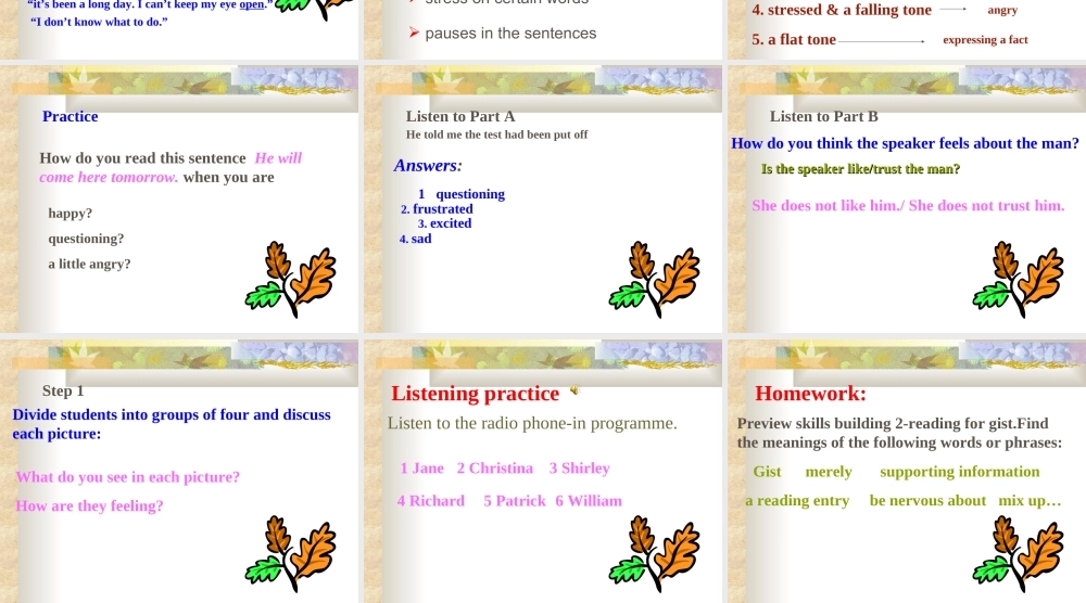 人教新课标高一英语必修1 unit2 task skills building 课件