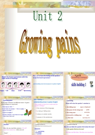 人教新课标高一英语必修1 unit2 task skills building 课件