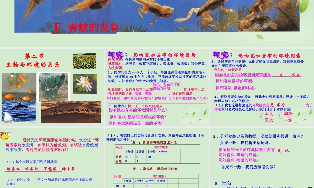 七年级生物上册(生物生存的环境)课件 苏教版 课件