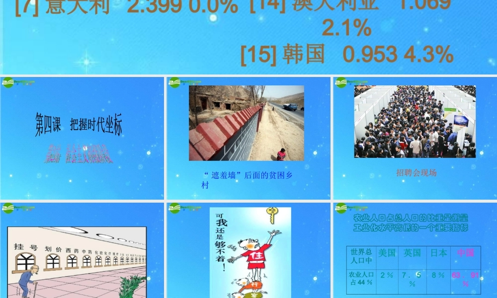 九年级政治 第一单元(把握时代坐标——社会主义初级阶段)课件 北师大版 课件