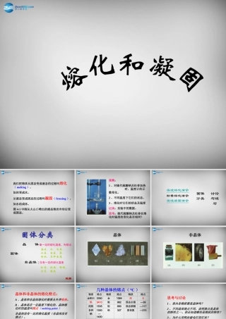 中学八年级物理上册 3.2 熔化和凝固课件2 (新版)新人教版 课件