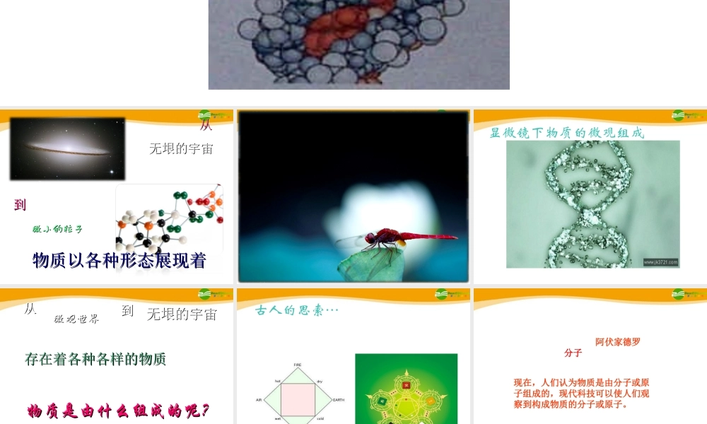 八年级物理下册 10-1( 走进微观)课件  沪科版 课件