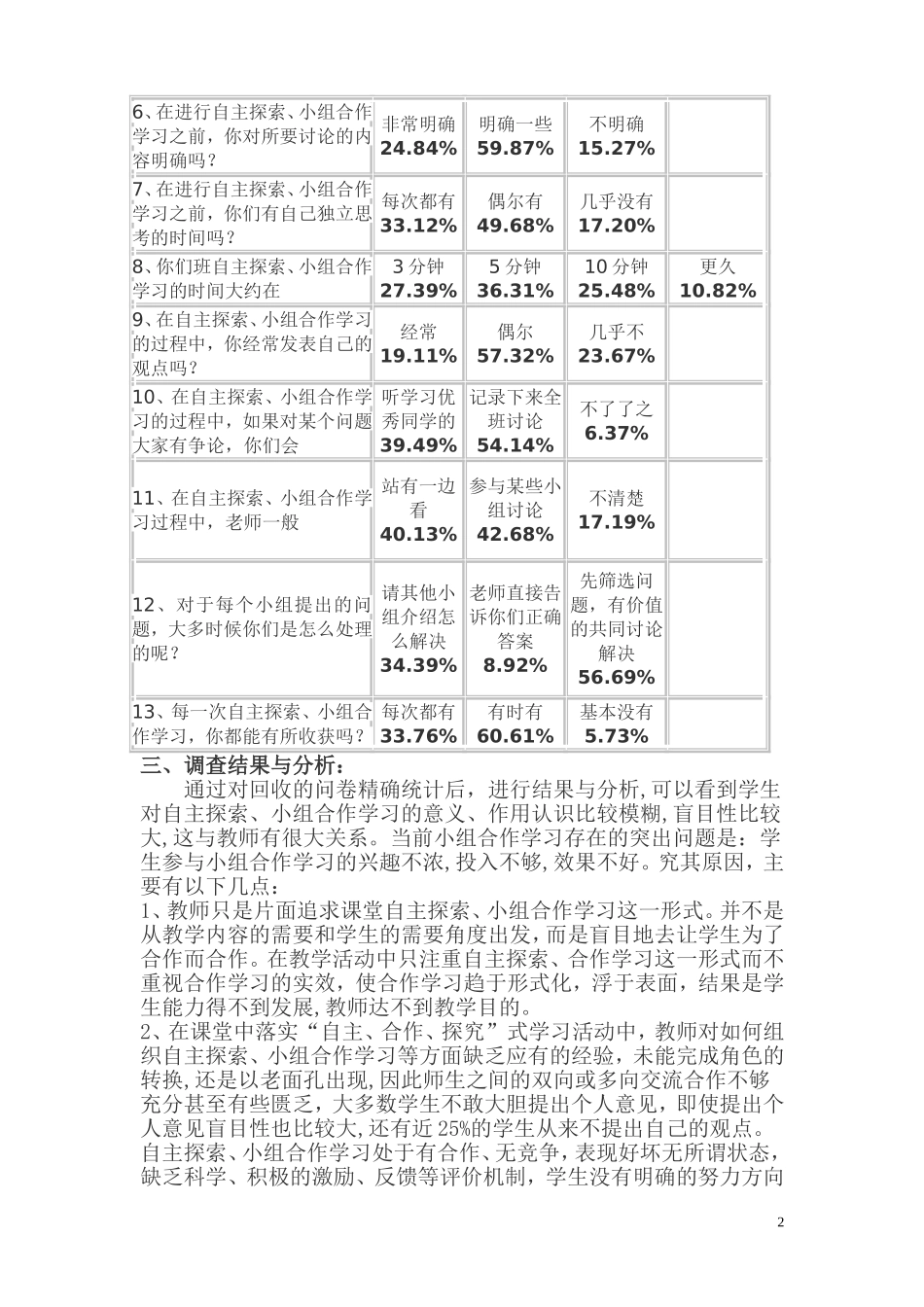调查问卷分析报告_第2页