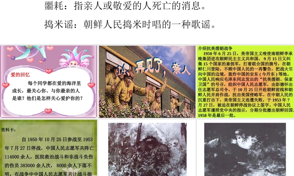 《再见了_亲人》PPT