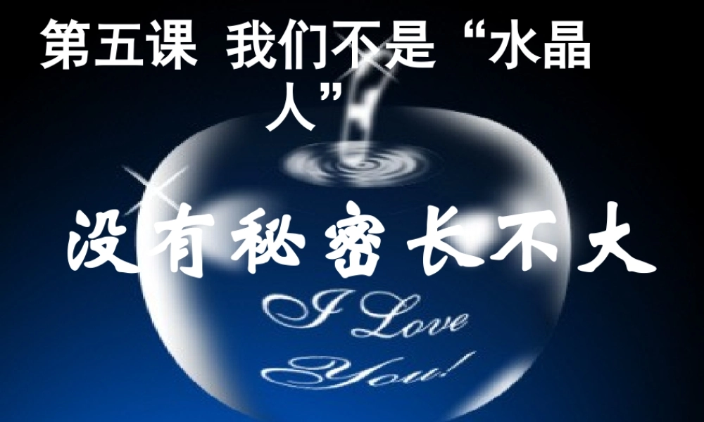 《没有秘密长不大》课件