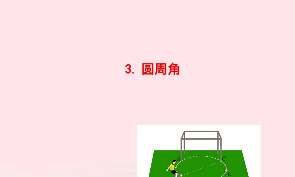 九年级数学下册 第28章圆281圆的认识 3圆周角课件 华东师大版 课件