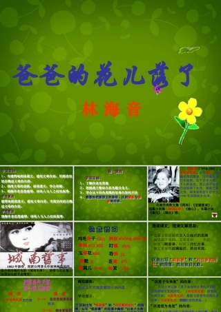 中学七年级语文下册 2 爸爸的花儿落了课件 新人教版 课件