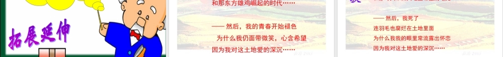 九年级语文下册(诗两首 乡秋愁 我爱这土地)优秀课件(38页) 人教新课标版 课件