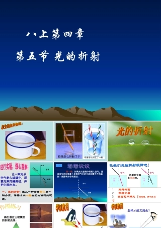 八年级物理第五节 光的折射课件