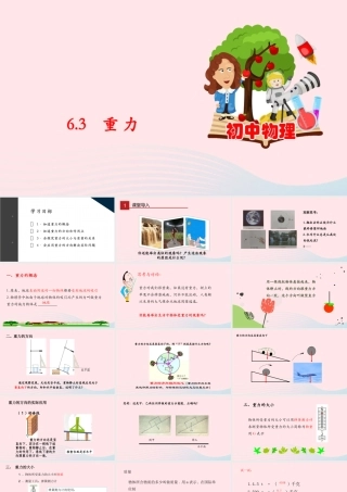 八年级物理下册 6.3 重力课件 (新版)粤教沪版 课件