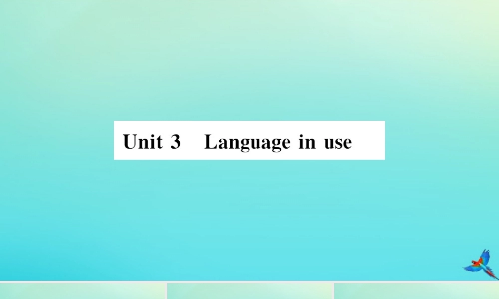 九年级英语上册 Module 3 Heroes Unit 3 Language in use(小册子)习题课件 (新版)外研版 课件