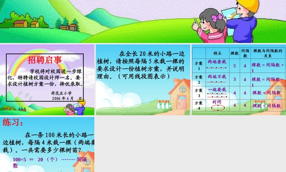 人教第八册数学广角植树问题