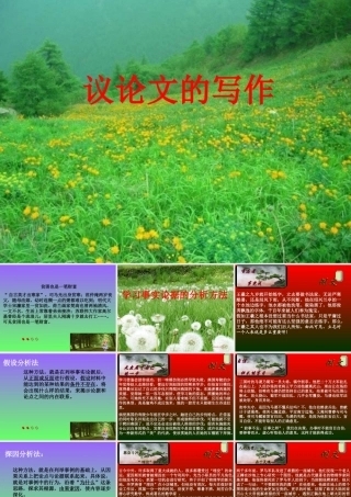 学习事实论据的分析方法 高二语文议论文的写作课件 高二语文议论文的写作课件