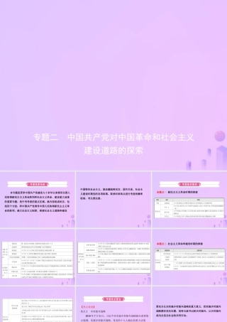 中考历史复习 专题二 中国共产党对中国革命和社会主义课件