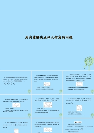 山西省忻州市高考数学 专题 用向量解决立体几何角的问题2复习课件