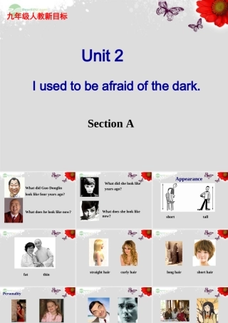 九年级英语全册 Unit 2 I used to be afraid of the darkSection A课件 人教新目标版 课件