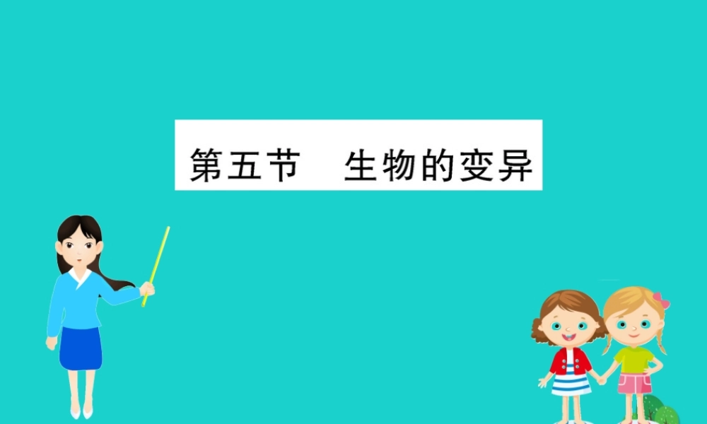 八年级生物下册 7.2.5 生物的变异习题课件(新版)新人教版 课件
