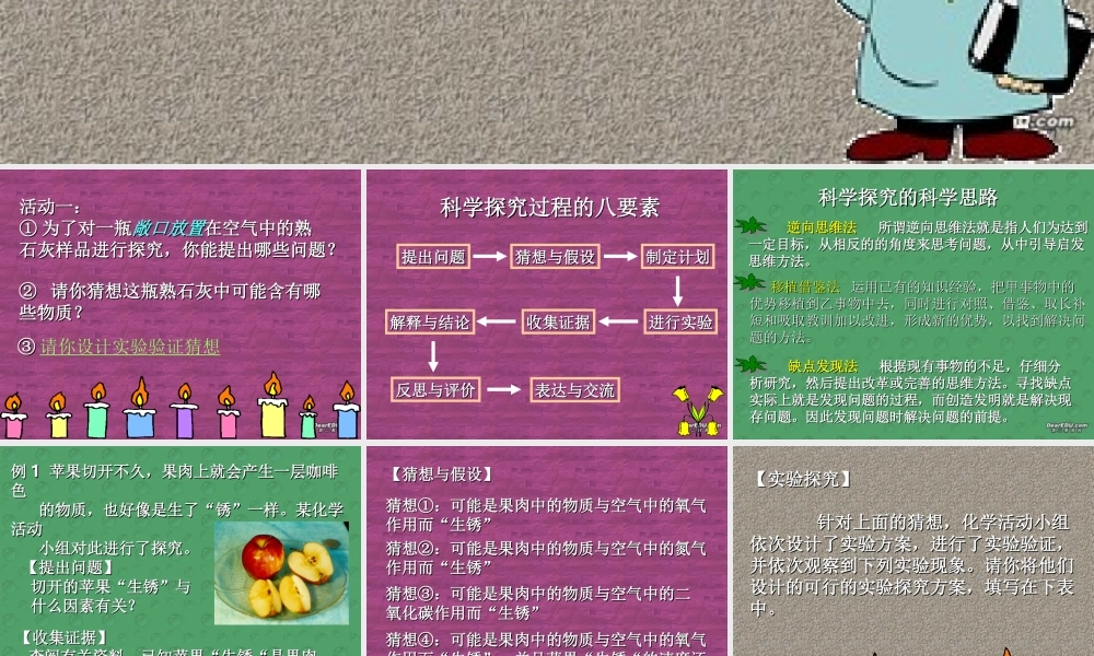 中考化学专题研究 探究性试题解题研讨 新课标 试题