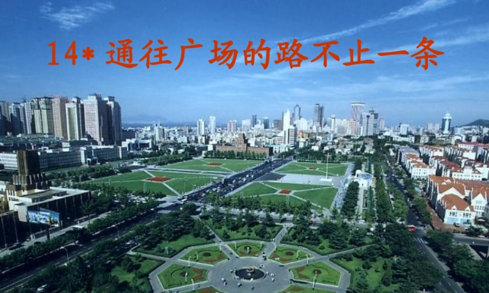五年级语文上册第四组14通往广场的路不止一条第一课时课件