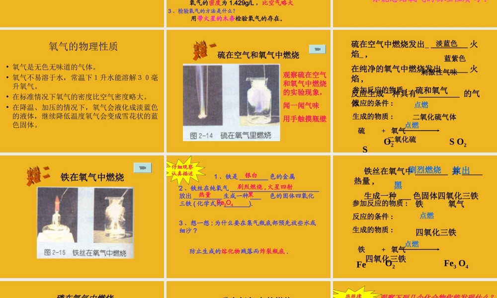 八年级科学下册 第二节：氧气和氧化课件 浙教版 课件