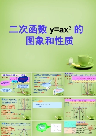 九年级数学上册 2212 二次函数yax2的图象和性质课件3 (新版)新人教版 课件