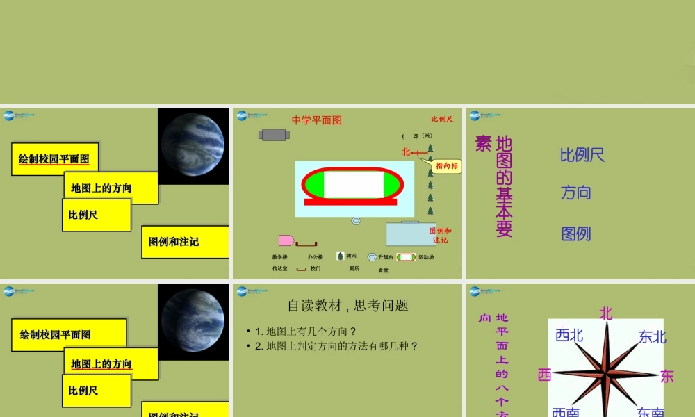 中学七年级地理上册 第二章 第一节 地图的基本要素课件 商务星球版 课件