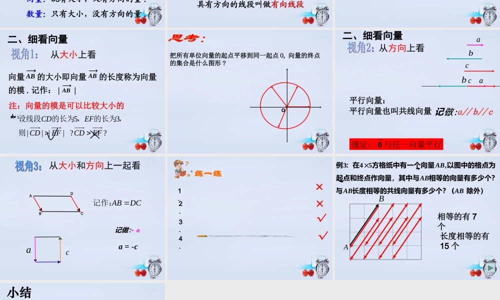 数学 第二章 平面向量向量的概念课件 新人教B版必修4 课件