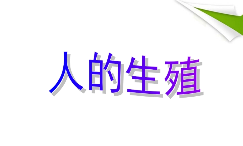 七年级生物下册(人的生殖)课件 人教新课标版 课件