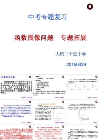 2015年中考化学专题拓展+函数图像专题
