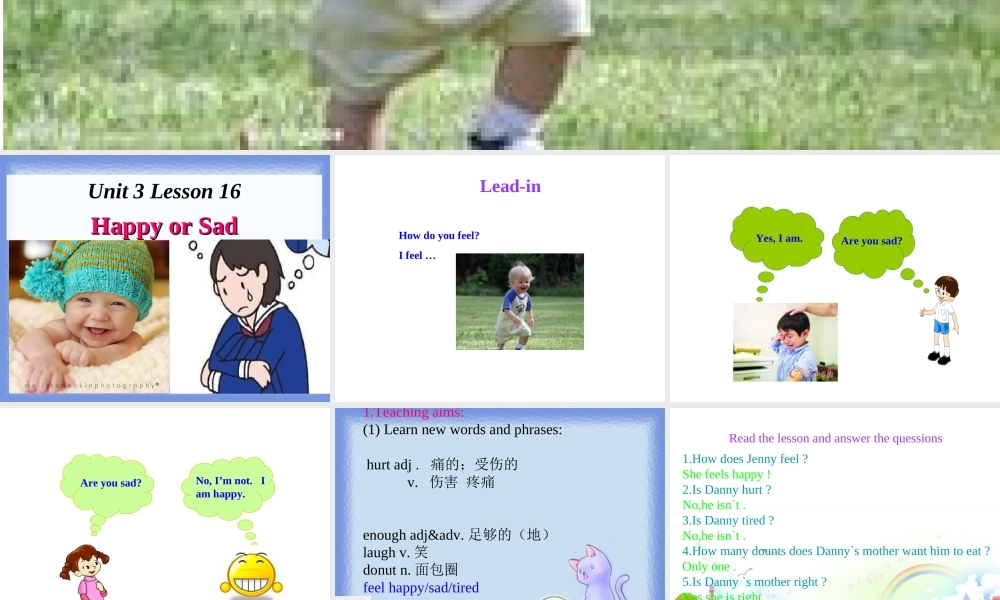 七年级冀教版英语Lesson16_Happy_or_sad