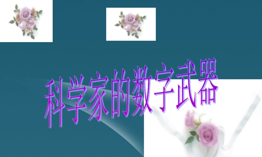 八年级语文下册(科学家的数字武器)课件 北师大版 课件
