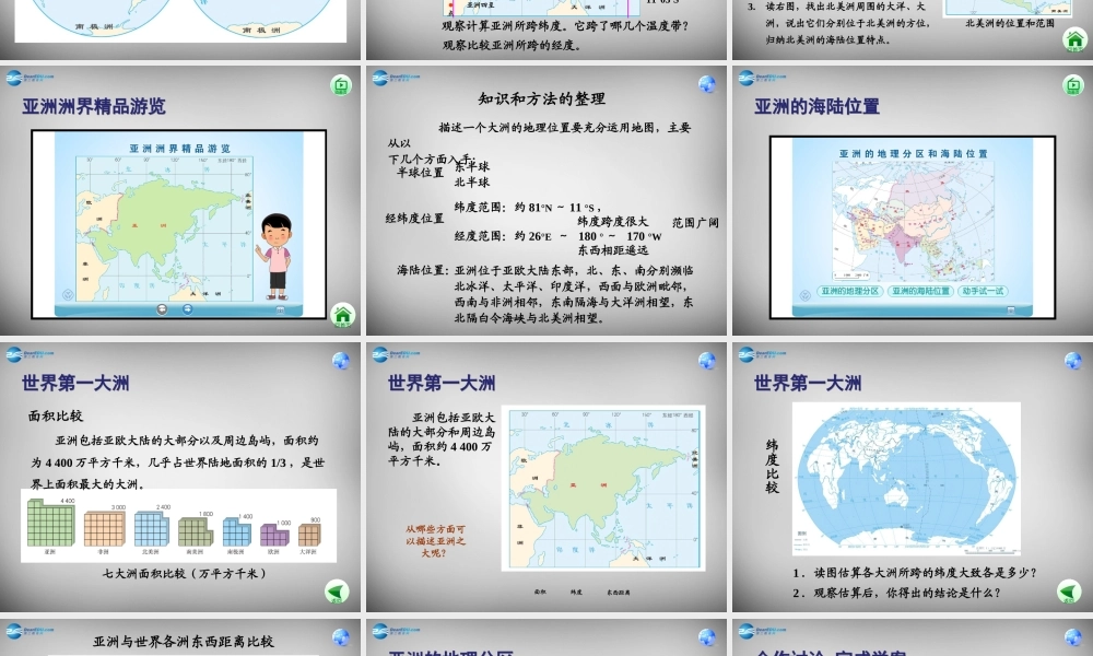 中学七年级地理下册 6.1 位置和范围课件1 新人教版 课件