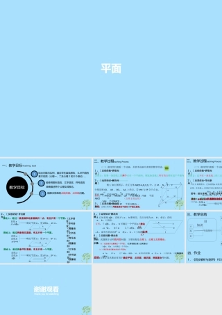 山西省忻州市高考数学 专题 平面的基本性质复习课件