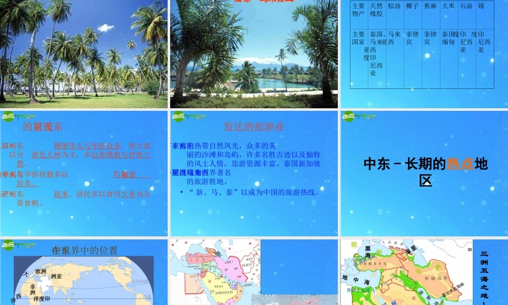 中考地理会考专题复习系列资料 认识地区复习课件