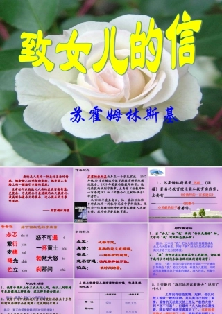 九年级语文上册 8 致女儿的一封信课件 新人教版 课件