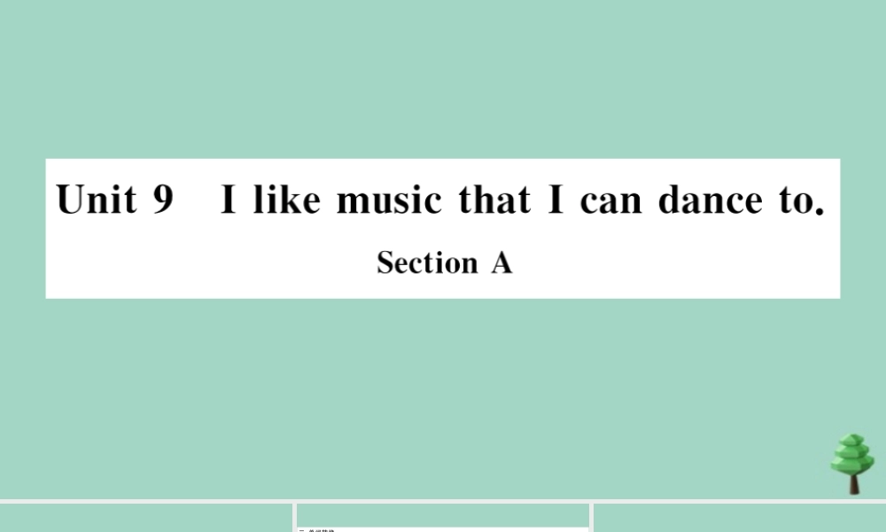 九年级英语全册 Unit 9 I like music that I can dance to Section A(小册子)作业课件 (新版)人教新目标版 课件