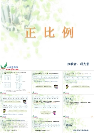 （北师大版）六年级数学下册课件正比例3