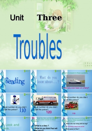 七年级英语上册 Unit 3 Troubles Reading课件 牛津广州版 课件