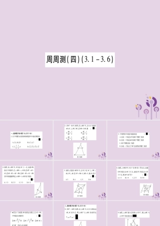 九年级数学上册 周周测(4)作业课件 (新版)湘教版 课件