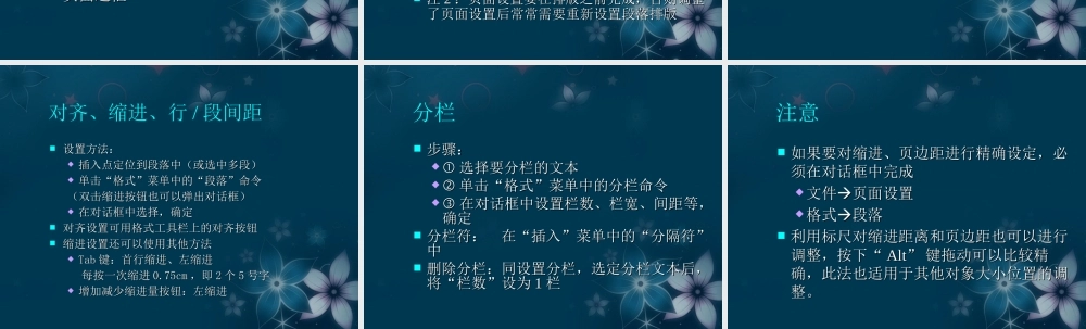 初中信息技术(Word排版技巧)课件(2) 新人教版 课件