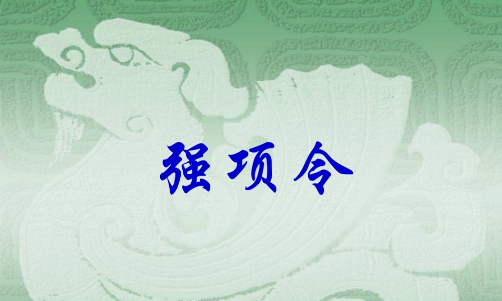 九年级语文上(强项令)课件4长春版 课件