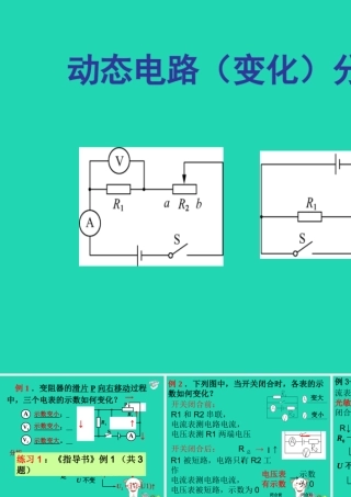 广东省深圳市中考物理专题复习 动态电路分析课件