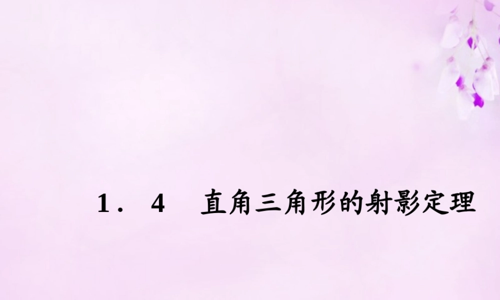 数学 1.4直角三角形的射影定理课件 新人教A版选修4 1 课件