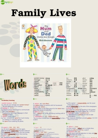 八年级英语下册 Chapter 7 Family lives Reading课件1 牛津深圳版 课件