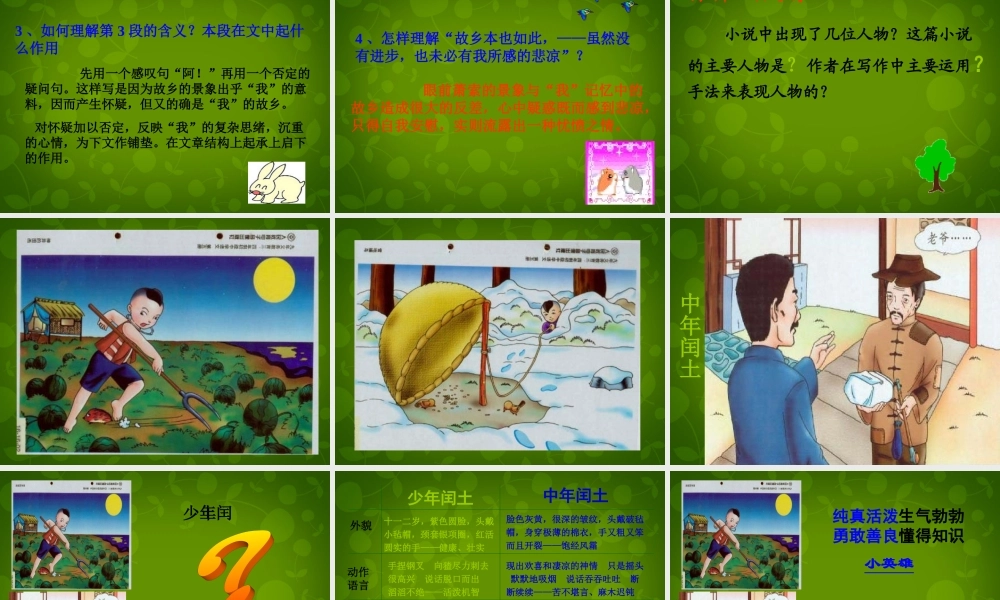 九年级语文上册(9 故乡)课件 新人教版 课件
