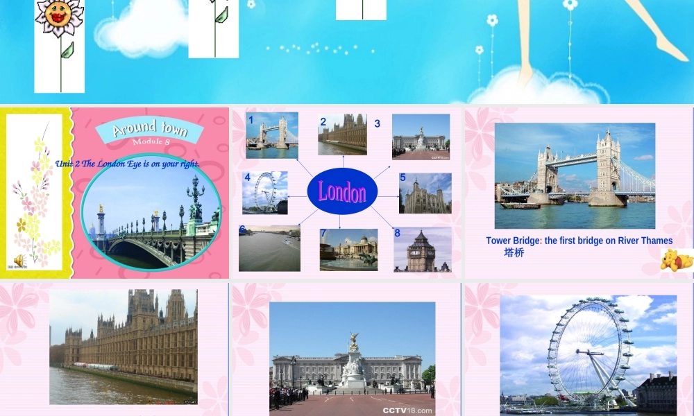 八年级英语上册 Module 8 Around townUnit 2 The London Eye is on your right课件 外研版 课件